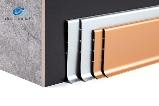 ASTMB 6063 Aluminum Skirting Board Perfect Surface Treatment For Furniture